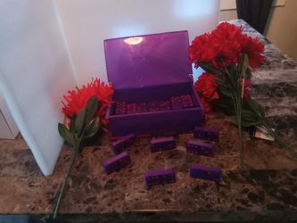 Purple Handmade  Domino Set..