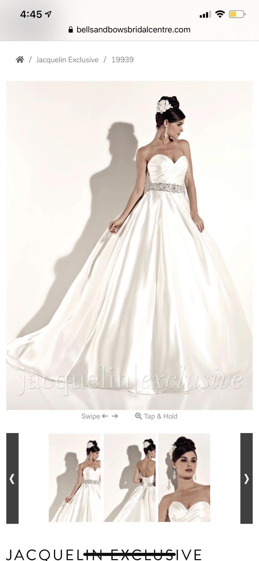 Jacquelin Exclusive Wedding Dress Brand New