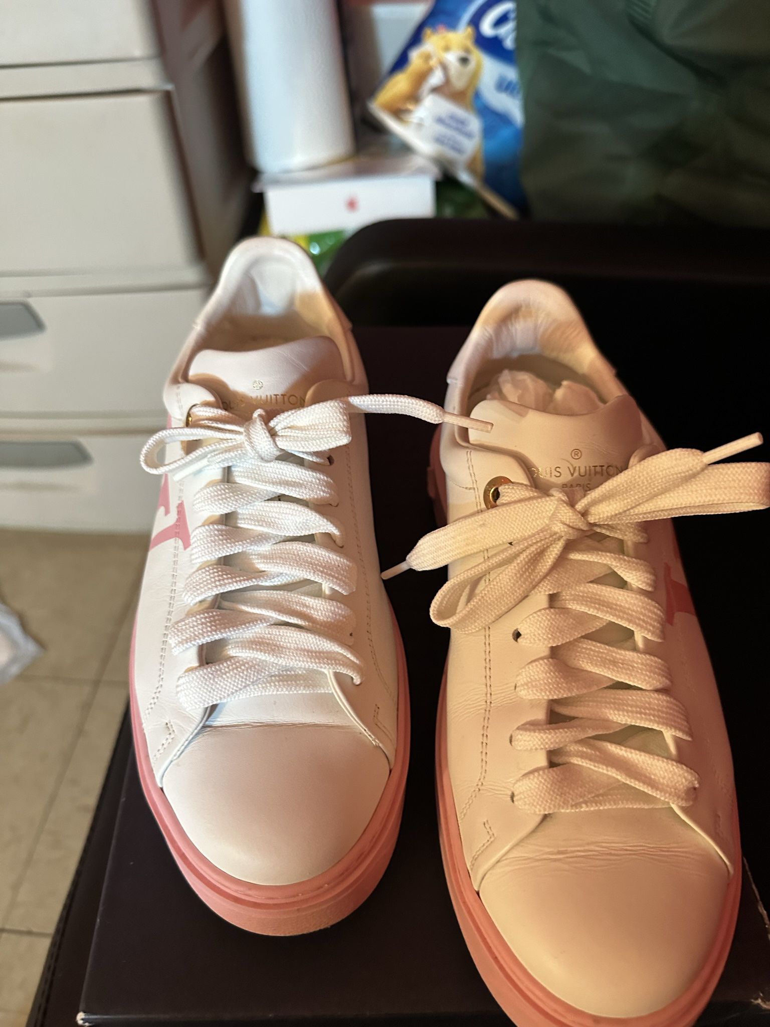 Louis Vuitton Women's Time Out Sneakers Size 38 for Sale in The Bronx, NY -  OfferUp