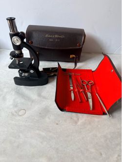 Sans & Streiffe Microscope No511 Vintage Tested