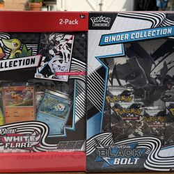 Sam’s Club Pokemon Black bolt and White Flare binder poster collection bundle
