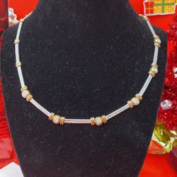 Ladies Necklace Two Tone 