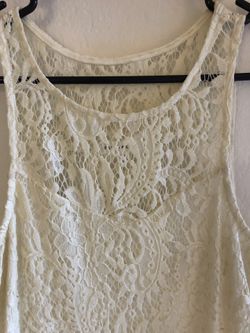 Cream lace dress