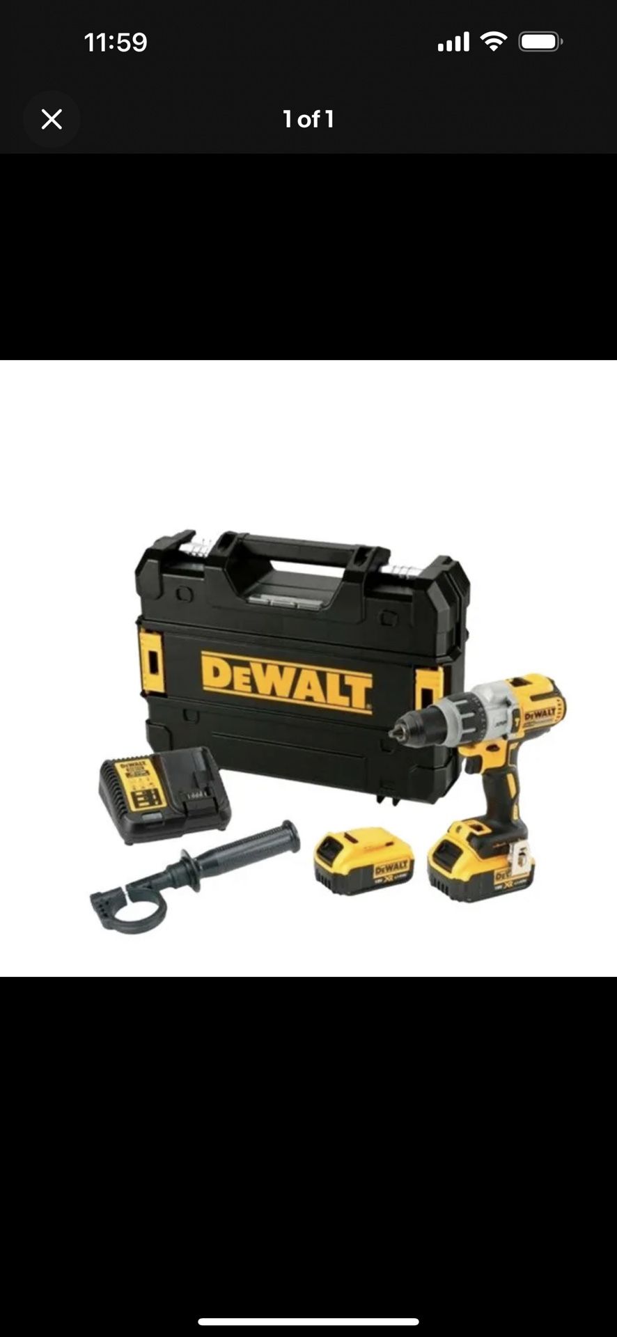 Dewalt DCD996P2 20V MAX XR Cordless Brushless 3-Speed 1/2" Hammer Drill Kit