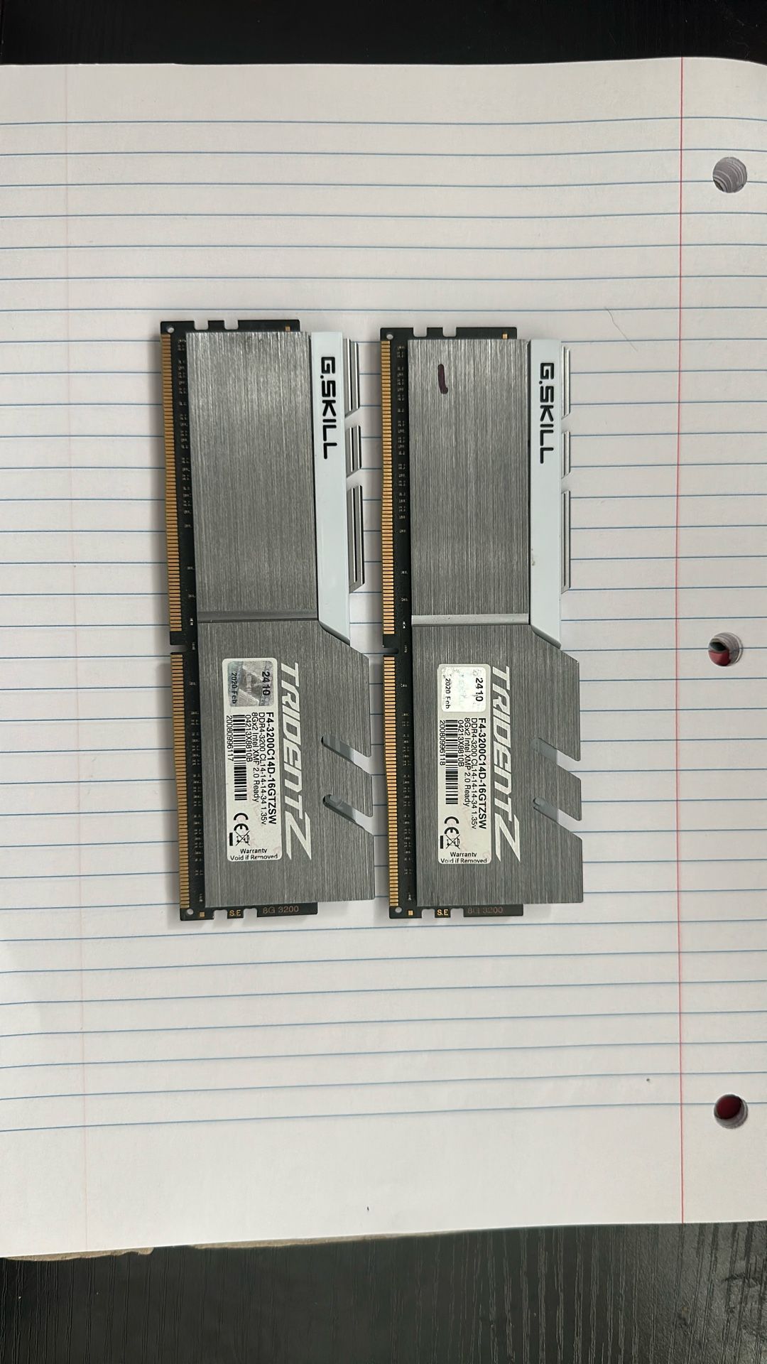 G.skill Tridentz 2x8 16gb Cl14 3200Mhz Ram