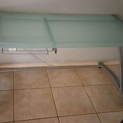 Beautiful Metal And Glass Desk Or Utility Table