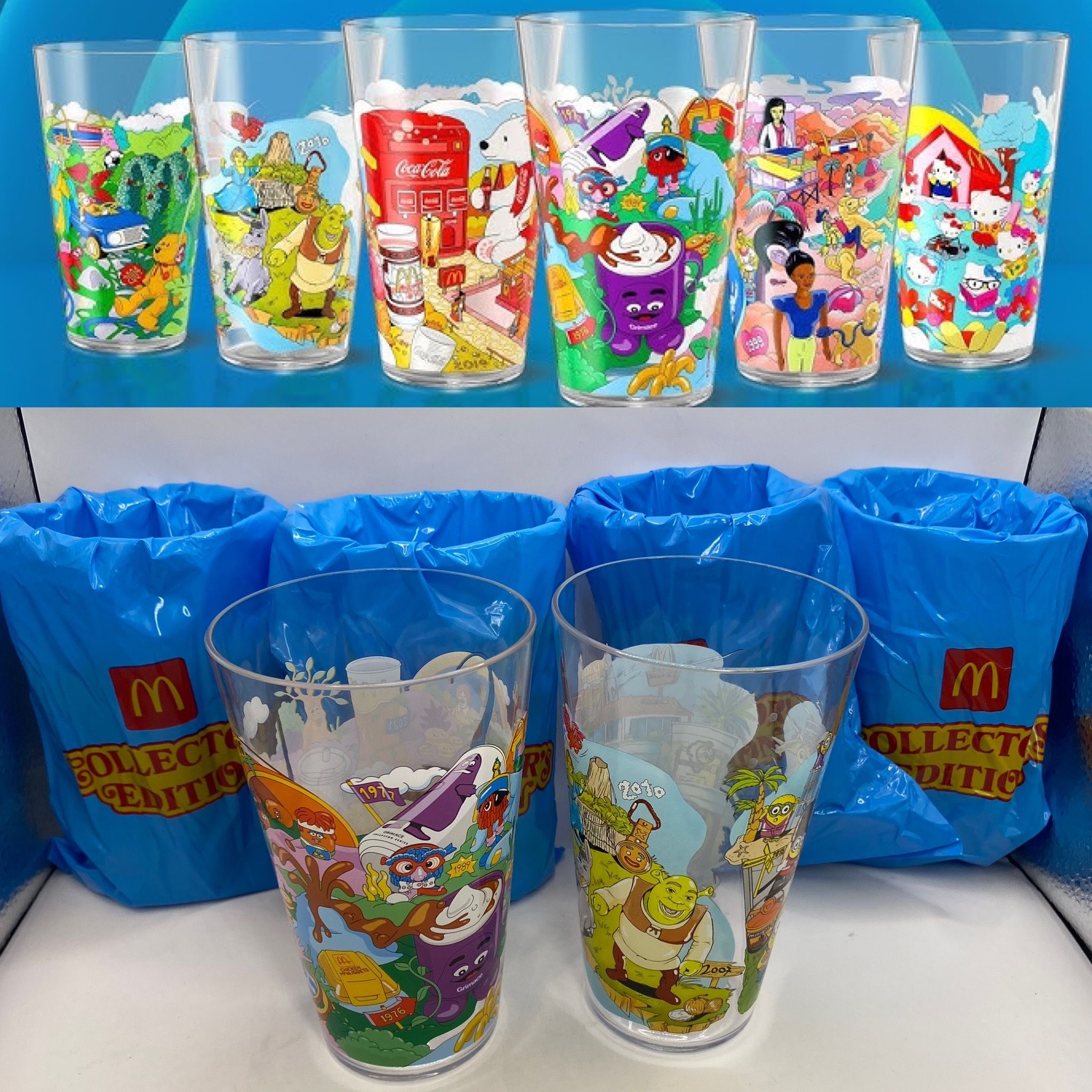 McDonald’s 2024 Collectors Edition Cups Complete Set Of 6 Happy Meal Exclusive