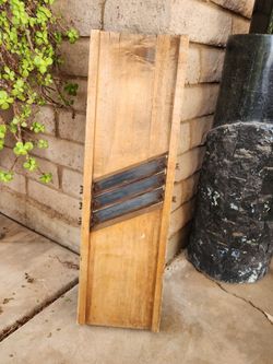 Antique Wood Cabbage Cutter Slicer Primitive Kitchen Tool, Farmhouse Decor