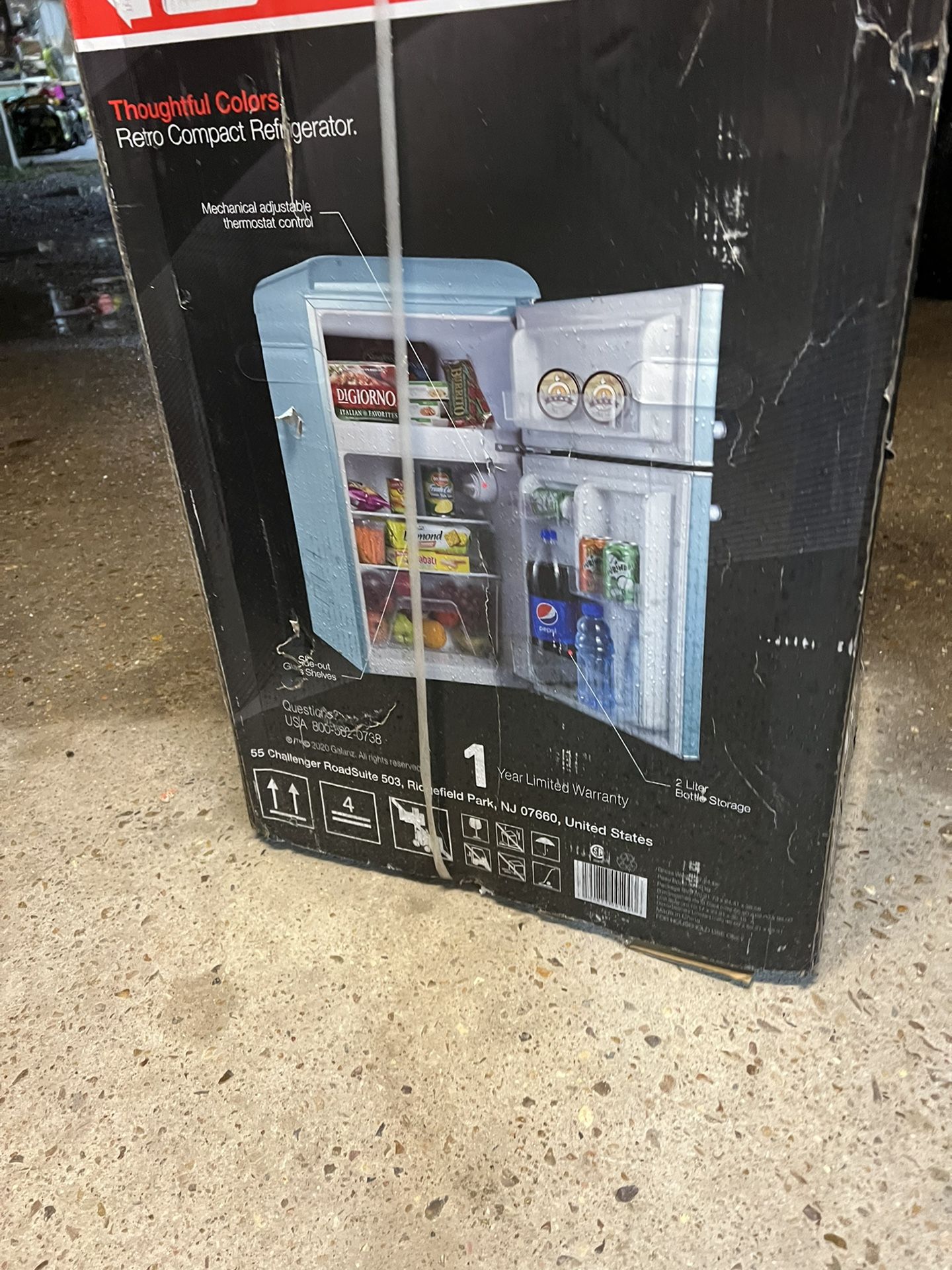 Galanz Retro Mini Fridge with Dual Door True Freezer