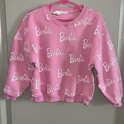 Size 4/5 Barbie sweatshirt - like new