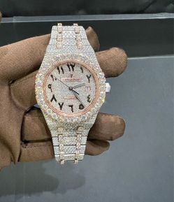 Moissanite Baguette Diamond Watch – Iced Out Luxury Men’s Timepiece
