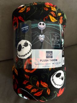 New Disney Halloween Nightmare Before Christmas Super Soft Oversized Blanket Throw 60 X 72”