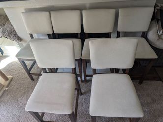 6 Farmhouse Upholstered Counter Height Bar Stools