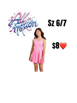 All in Motion Girls Pink Active Dress Size 6/7 excellent like a new ❤️❤️M20 091126