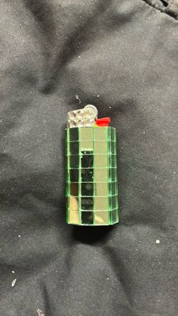 Green mirror tile covered mini bic