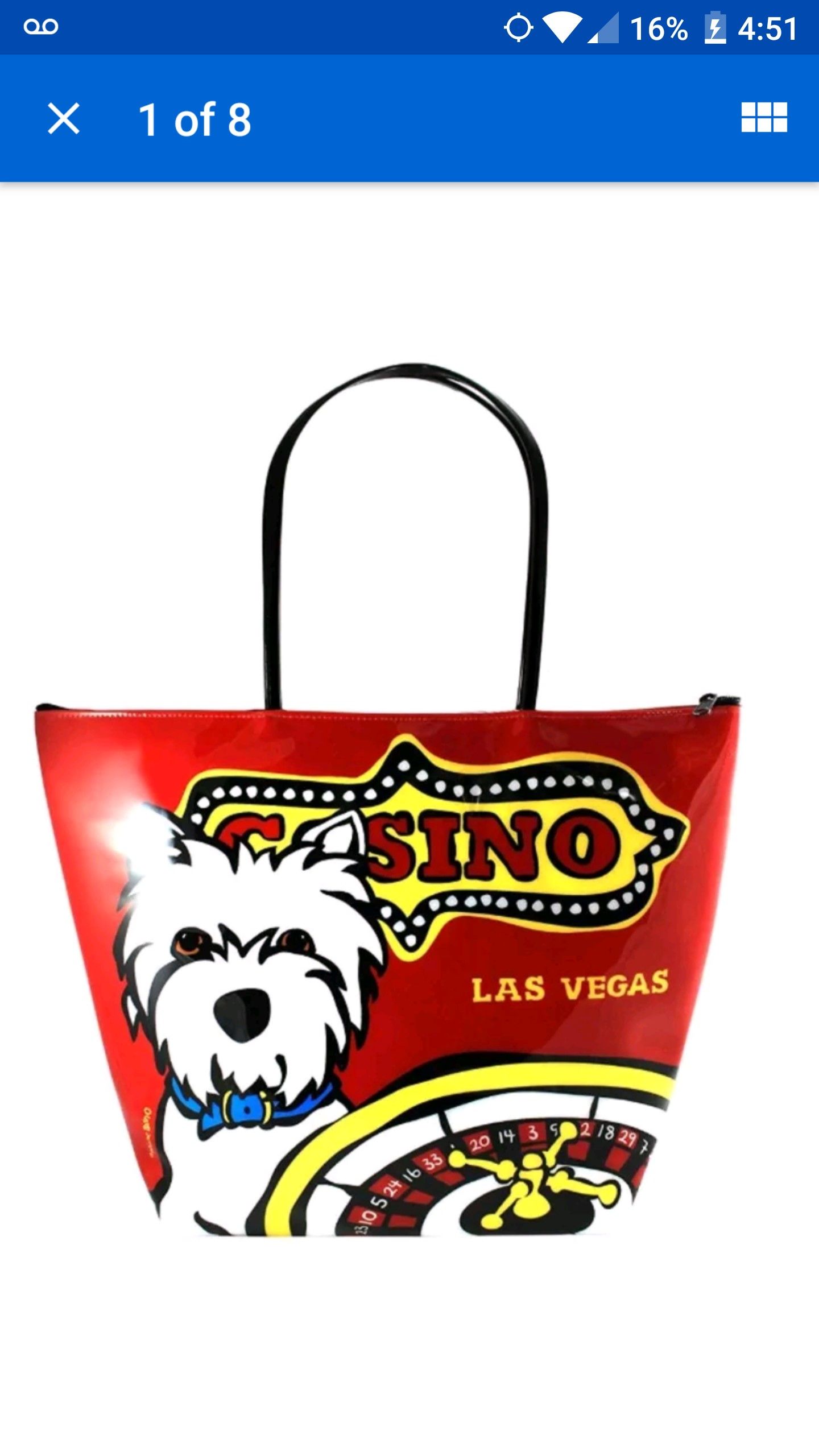Las Vegas Marc Tetro Westie bag Purse tote