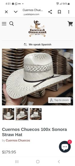 Cuernos chuecos hard straw hat