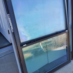 Aluminum Double Paned Glass Window