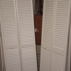 $65 per each or $99 both 24x79 bifold bi-fold closet door vented wood vented louvered bedroom ac