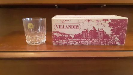 Vintage 6 genuine lead crystal tumblers / shot glasses styled and crafted in France