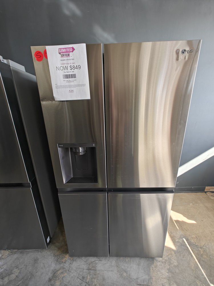 LG side by side refrigerator unused 