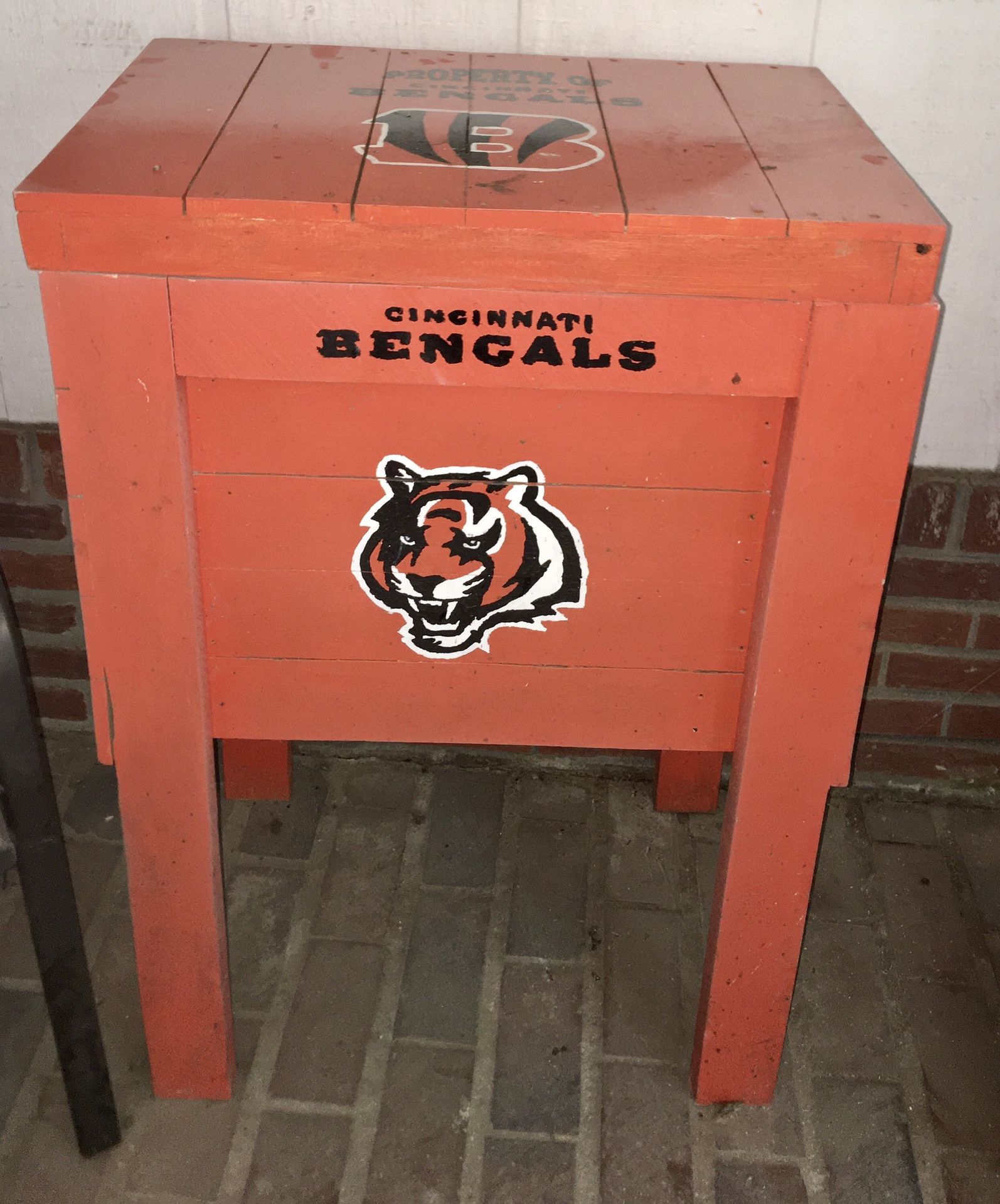 NFL Bengals Cooler Handcrafted and Painted