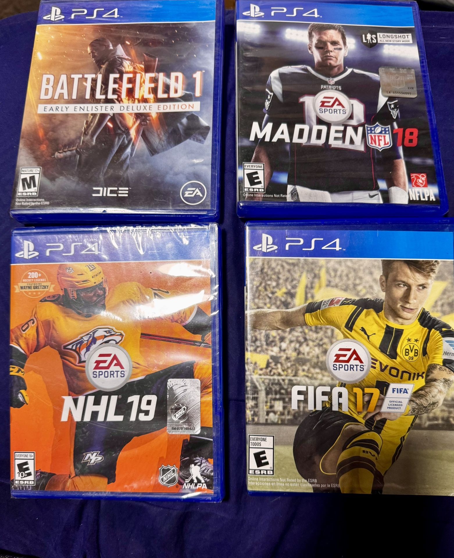 PlayStation 4 Madden 18, NHL18, Battlefield 1, And FIFA 17