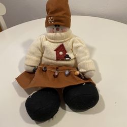 Handmade Snowman Doll