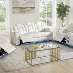 S3480 Reclining 3pc White 😍😎🥳😍😎