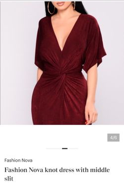 Fashion nova burgundy dress