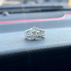 2k Leo diamond princess cut Wedding Ring 