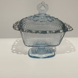 Indiana Glass Lace Covered Candy Dish