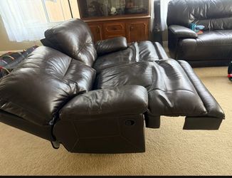 Leather Couch and Loveseat