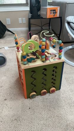 B. You zany zoo Wooden Activity Cube Toddler Toy