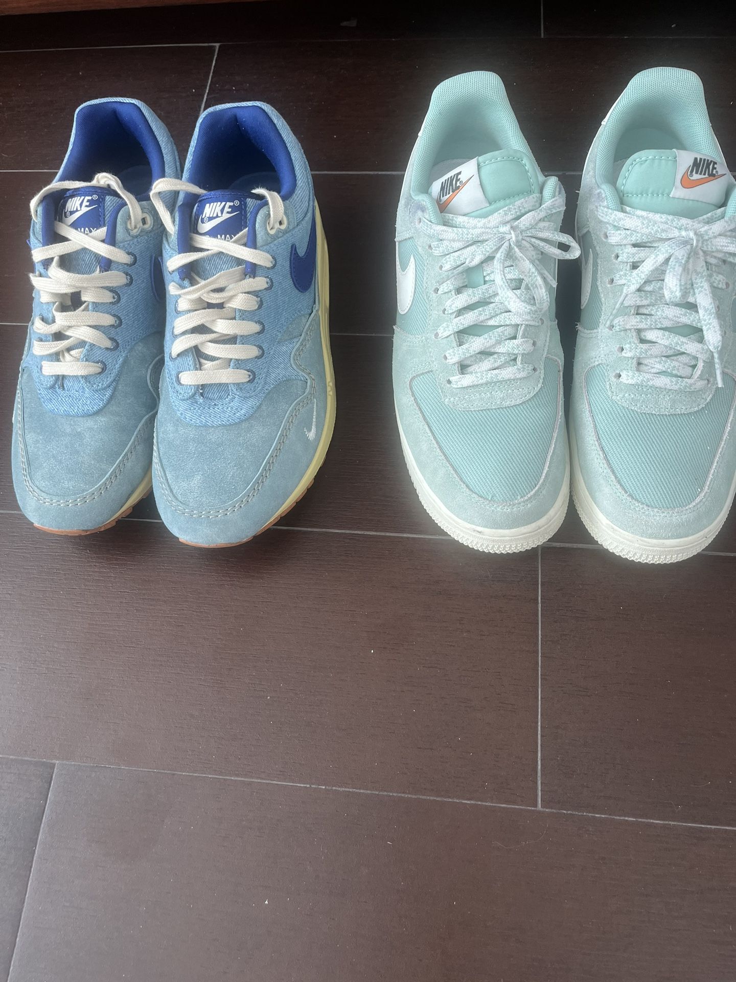 Nike Air Force 1 07 LV8 & Air Max 1 Premium “Dirty Denim”