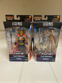 Marvel legends Thor and groot