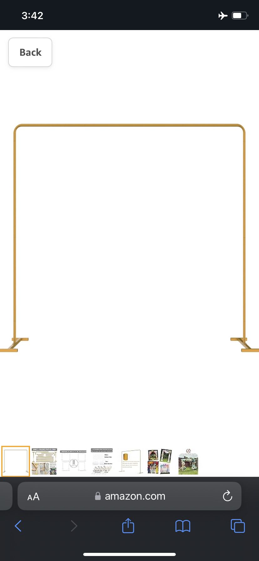 LANGXUN Heavy Duty Gold Metal Square Backdrop Stand