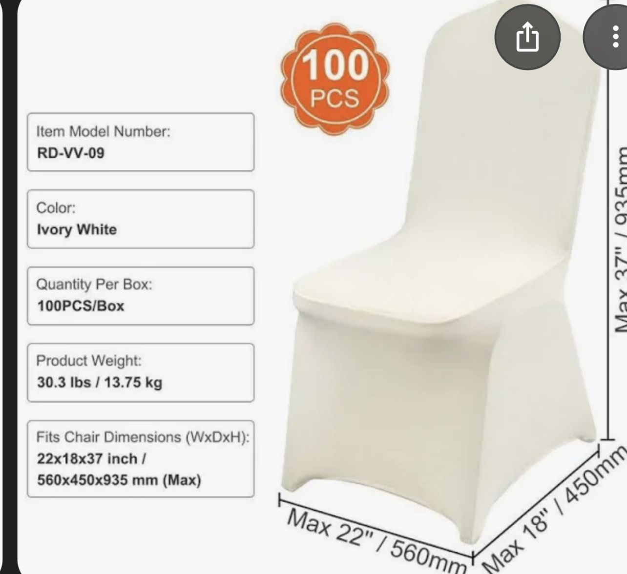 100 Piece Chair πͺ Covers