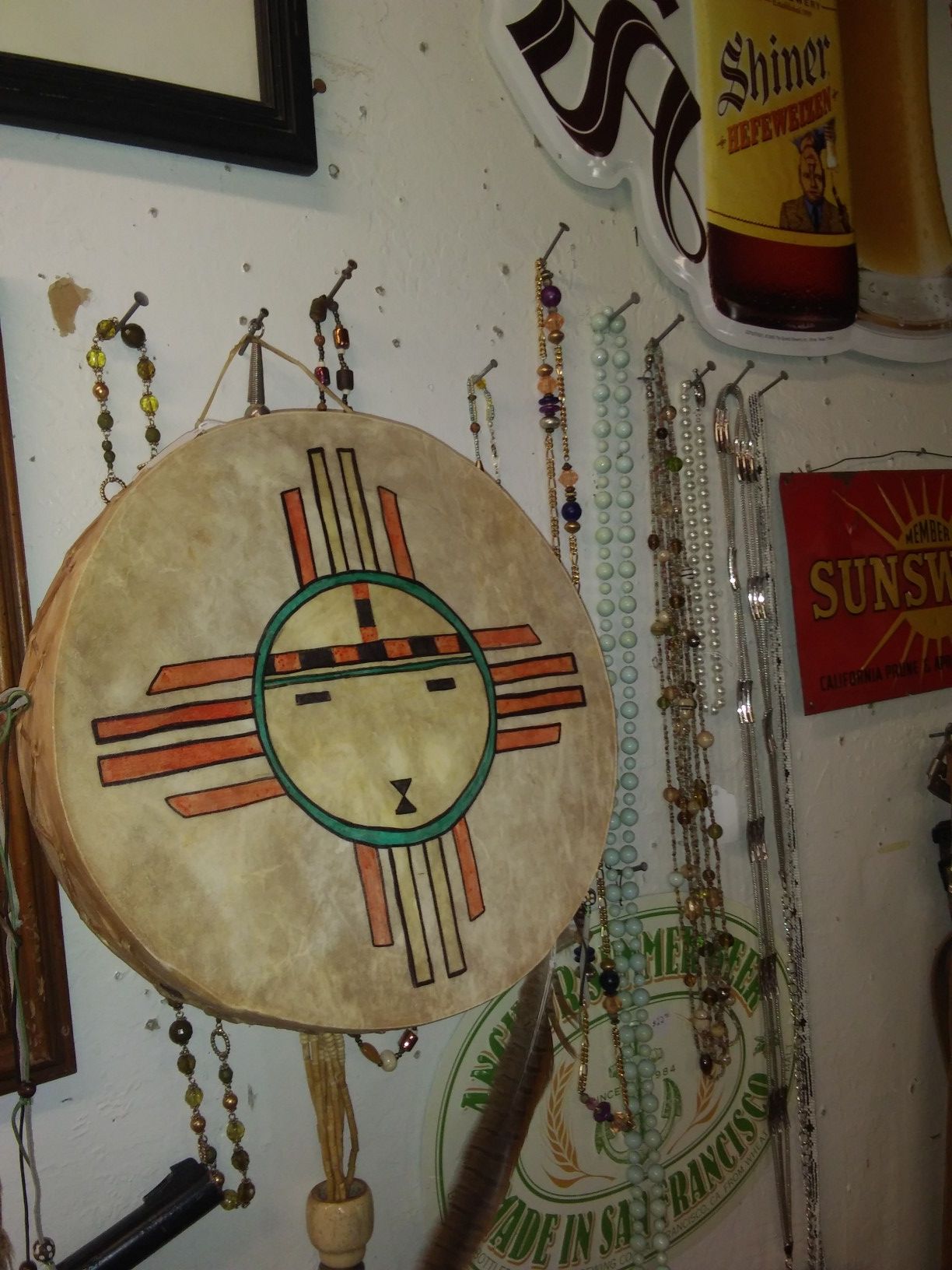 Leather powwow drum