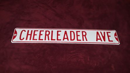 Street Sign *Metal 3' Long CHEERLEADER AVE
