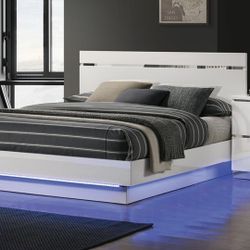 Queen Bed Frame With LED Lights