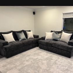 Brand New Comfy Plush Sofa Loveseat Set 