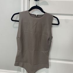SKIMS FAUX LEATHER CREW NECK BODY SUIT