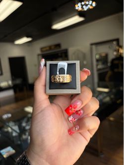 14K CZ NUGGET RING
