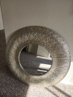 Big silver mirror