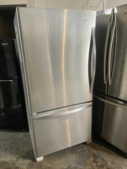 Whirlpool Bottom Freezer Refrigerator Stainless Steel