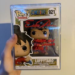 Signed One Piece Luffytaro Funko pop 
