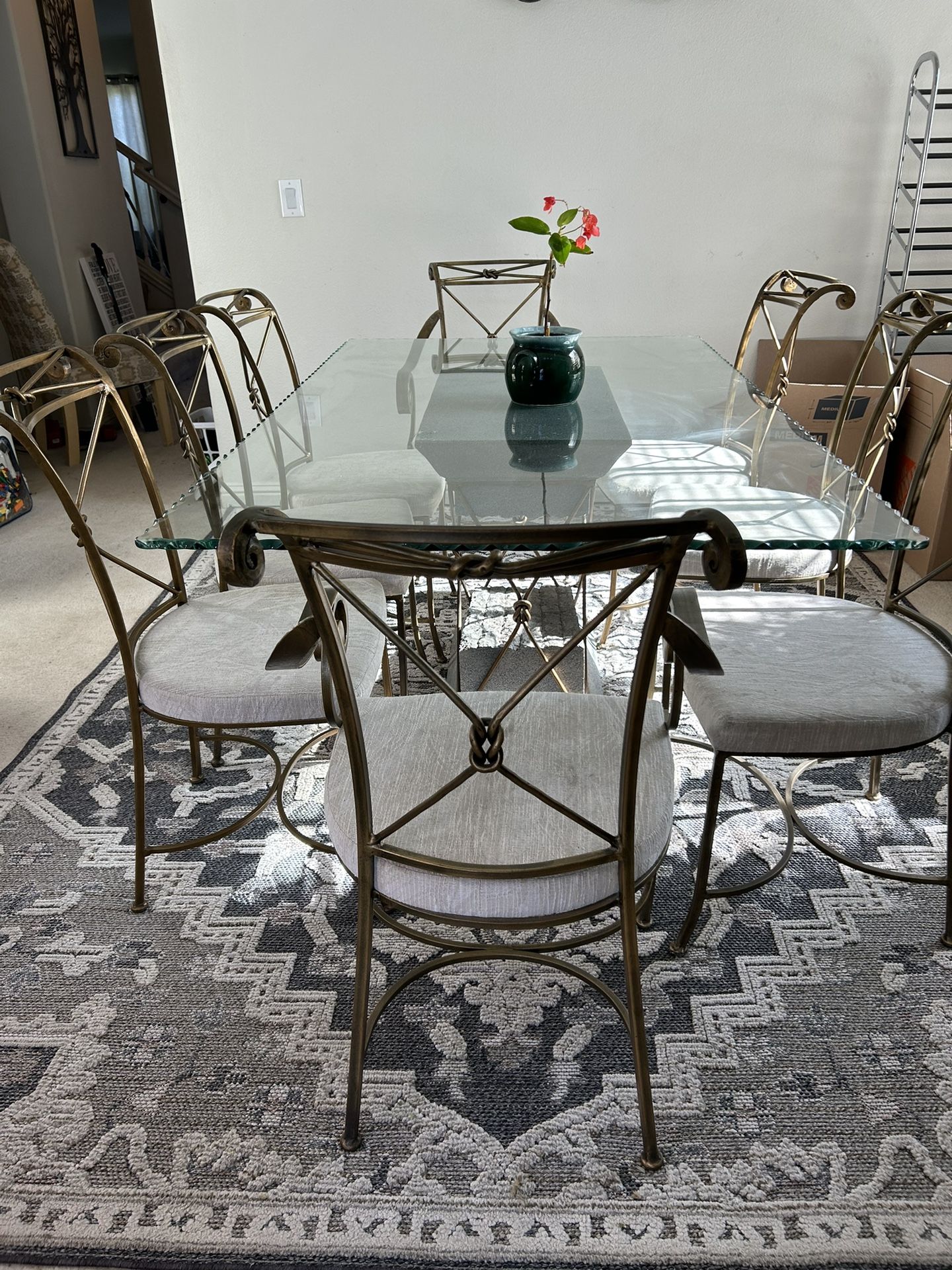 Dining Table Set 8 Chairs 