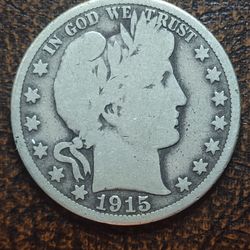 1915 S Barber Half Dollar 
