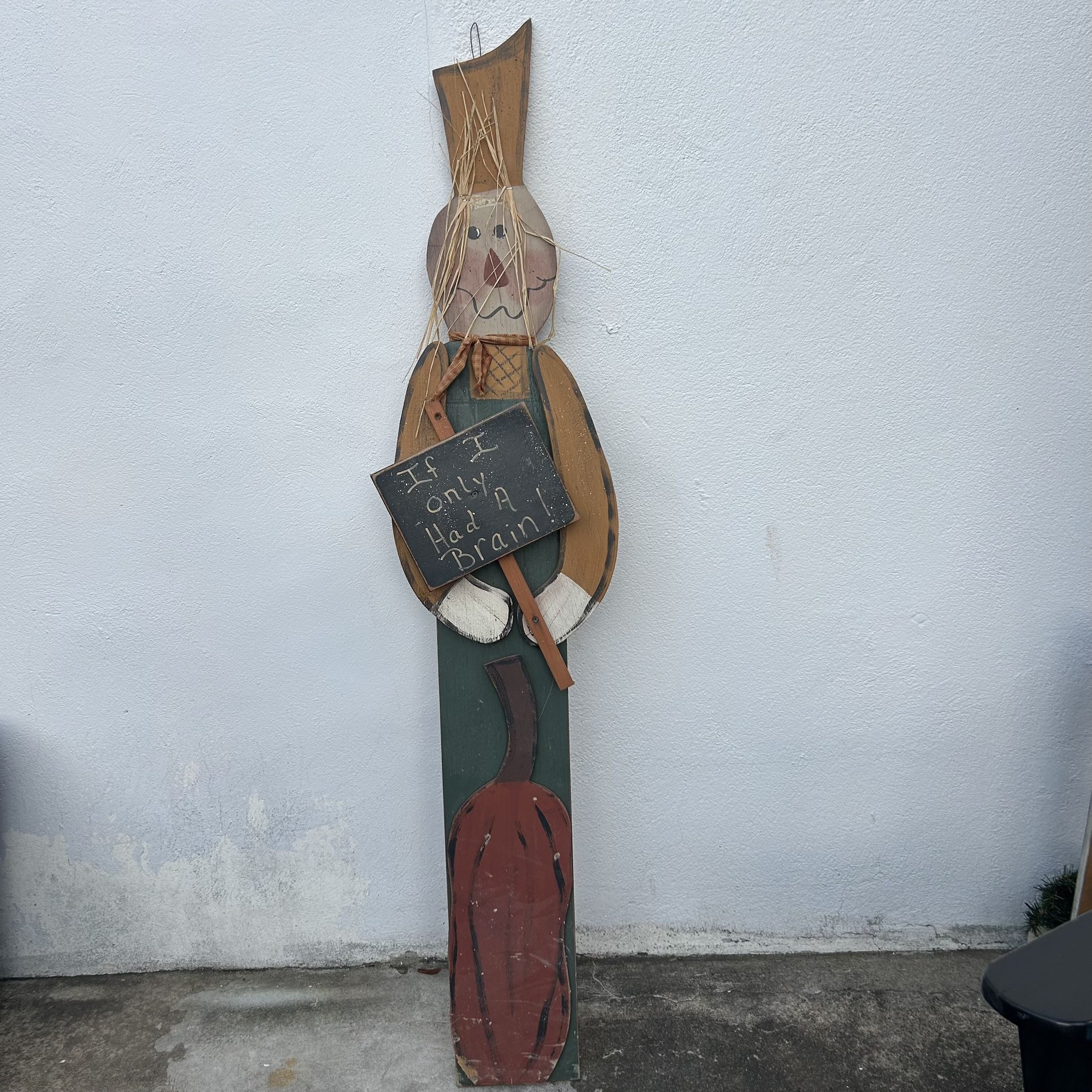 Wooden Scarecrow Porch Decor 